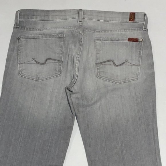 7 For All Mankind Women's Boot Cut Jeans - Light Gray - Picture 5 of 12